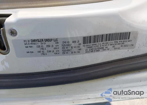 2015 Chrysler Town & Country Touring-L from USA, damaged, VIN 2C4RC1CG1FR594996